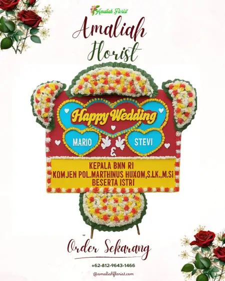 Papan Bunga Pernikahan Labuhan Ratu Pasar
